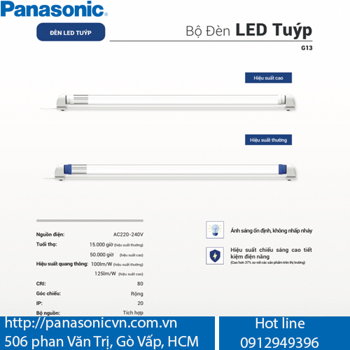 Đèn Led Tuýp Panasonic