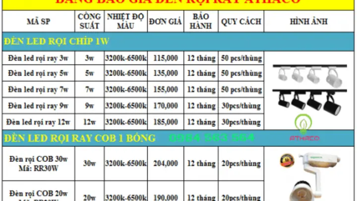 Báo Giá Đèn Rọi Ray