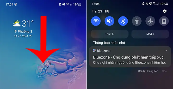 Bật Đèn Pin Samsung J3