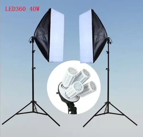Bộ Kit Studio 2 Đèn 4 Bóng Led360 40w