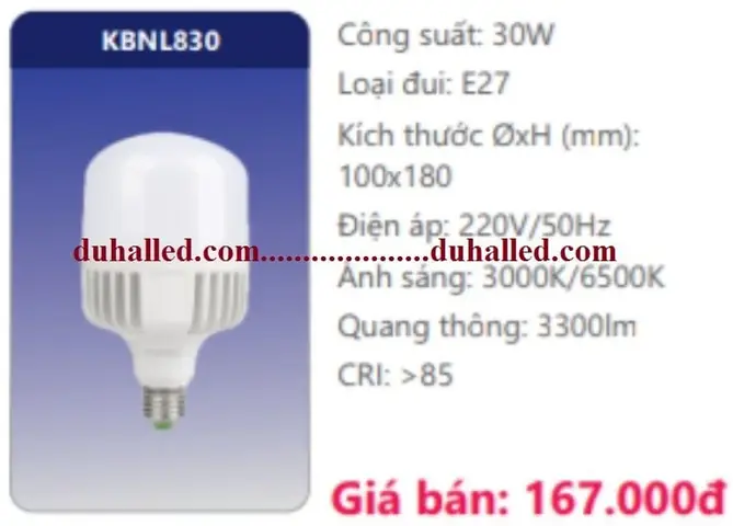 Bóng Đèn Led Duhal 30w