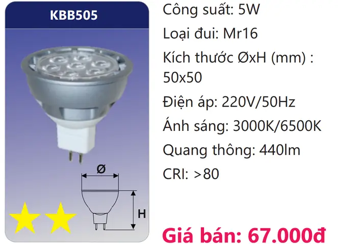 Bóng Đèn Led Duhal 5w