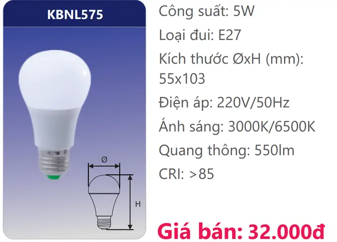 Bóng Đèn Led Duhal 5w