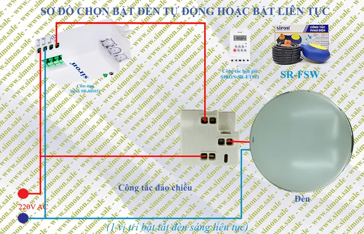 Cách Đấu Đèn Cảm Ứng