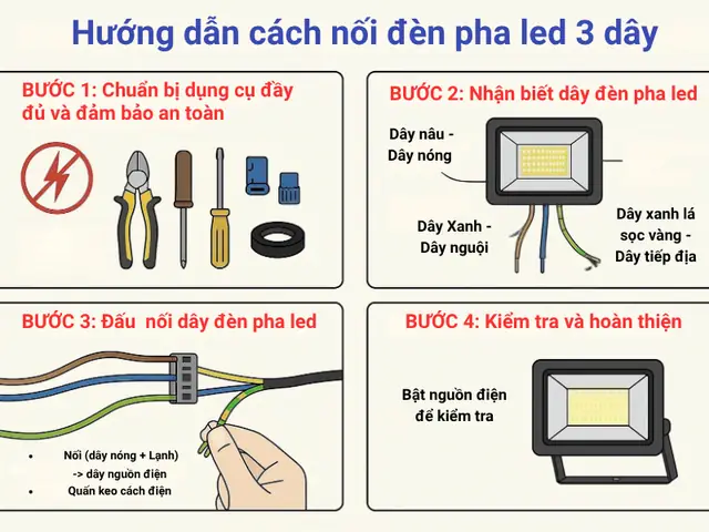 Cách Đi Dây Điện Đèn Led