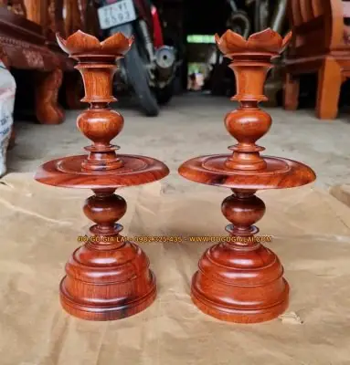 Chân Đèn Cầy Bằng Gỗ