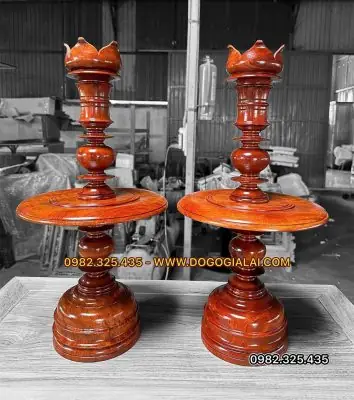 Chân Đèn Cầy Bằng Gỗ