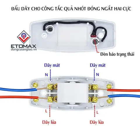 Công Tắc Quả Nhót Có Đèn Báo Trạng Thái