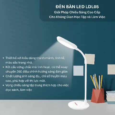 Đèn Bàn Led Điện Quang Đq Ldl05
