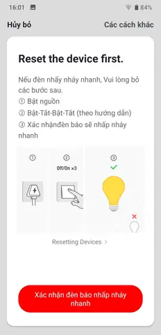 Đèn Cài Đặt Wifi Nhấp Nháy