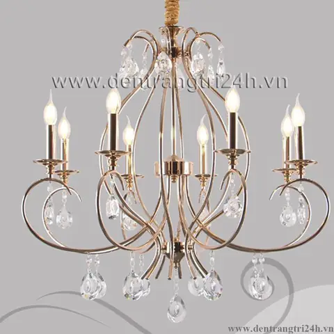 Đèn Chùm Pha Lê Đơn Giản Đèn Chùm Pha Lê Đơn Giản