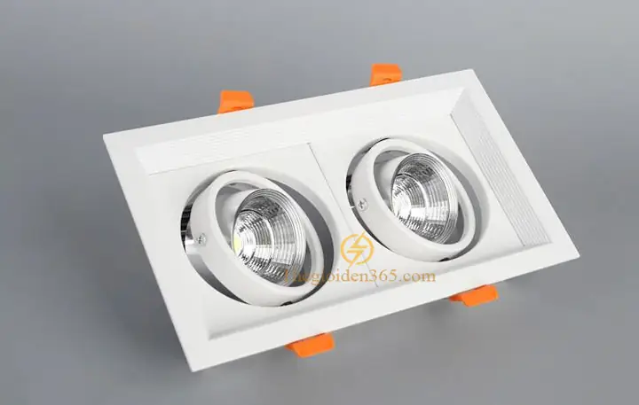 Đèn Downlight Đôi Âm Trần Mặt Vuông Đèn Downlight Đôi Âm Trần Mặt Vuông