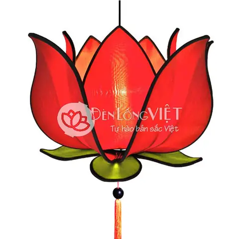 Đèn Hoa Sen Vải Lụa