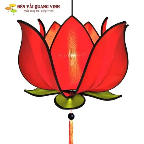 Đèn Hoa Sen Vải Lụa