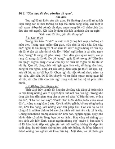 Gần Mực Thì Đen Gần Đèn Thì Rạng Văn 7