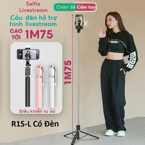 Gậy Livestream 3 Chân Có Đèn