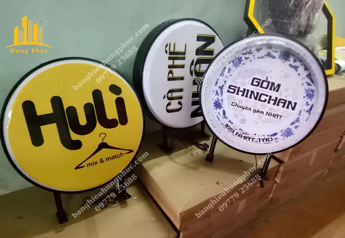 Giá Hộp Đèn Mica Tròn