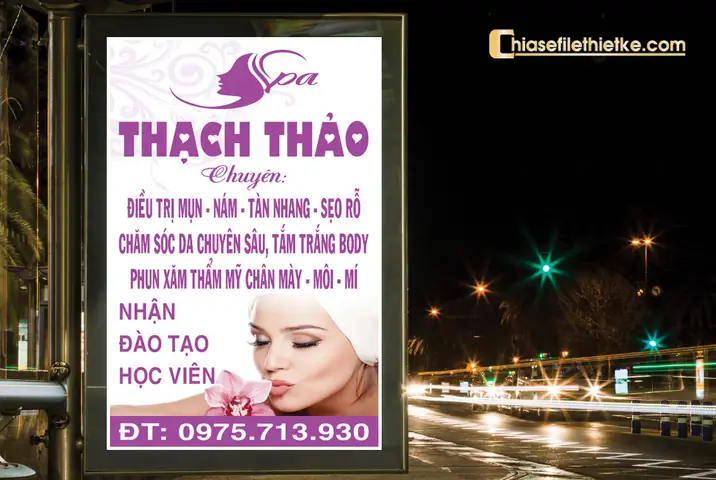 Hộp Đèn Quảng Cáo Spa