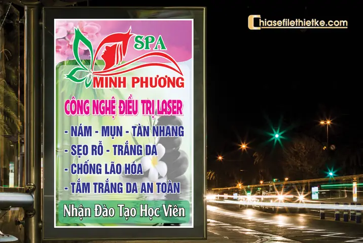 Hộp Đèn Quảng Cáo Spa