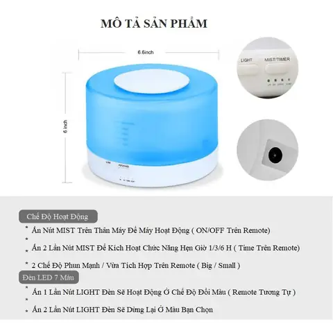 Kích Thước Đèn Xông Tinh Dầu