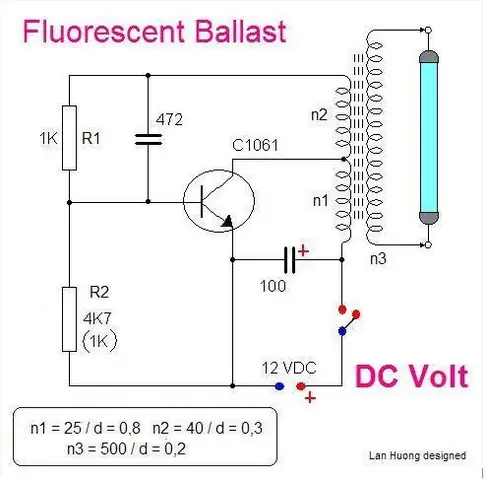 Mạch Đèn Huỳnh Quang 12v