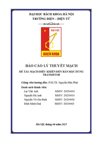 Mạch Điều Khiển Đèn Bàn Học