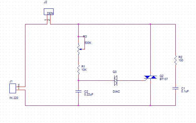 Mạch Điều Khiển Độ Sáng Đèn Dùng Triac