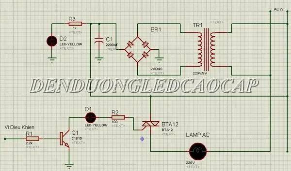 Mạch Điều Khiển Độ Sáng Đèn Dùng Triac