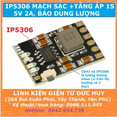 Mạch Sạc Pin Có Đèn Báo