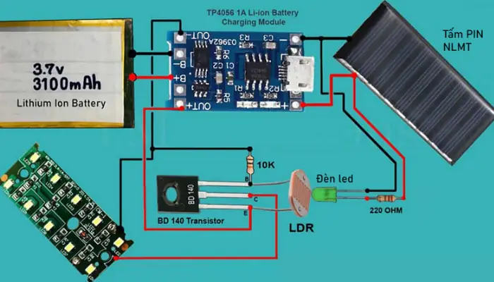 Mạch Thắp Đèn Led Bằng Nguồn 220v