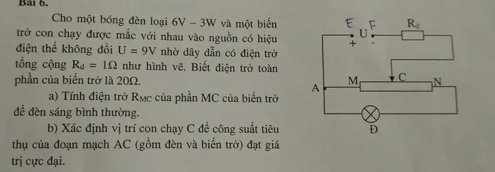 Một Bóng Đèn Loại 6v 3w