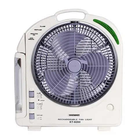 Quạt Sạc Kiêm Đèn Sạc Kentom Kt9200 2 Bình