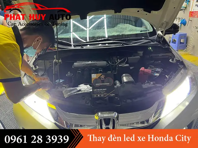Thay Đèn Halogen Bằng Led Xe Honda City