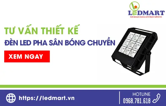 Thiết Kế Đèn Sân Bóng Chuyền