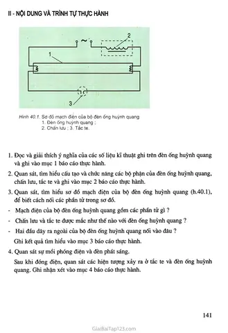 Thực Hành Đèn Ống Huỳnh Quang