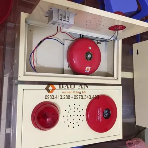 Tổ Hợp Chuông Đèn Nút Ấn Báo Cháy Horing