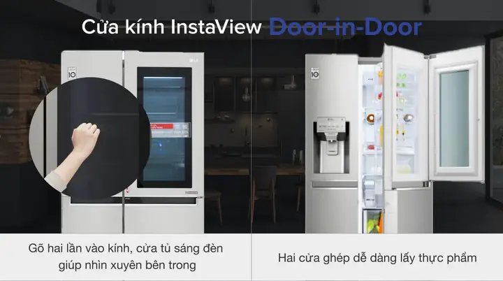 Tủ Lạnh Lg Gõ Cửa Sáng Đèn