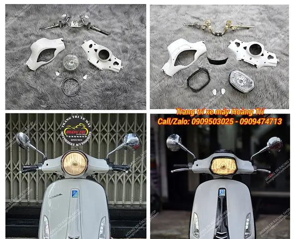 Vespa Lx Độ Đèn Vuông