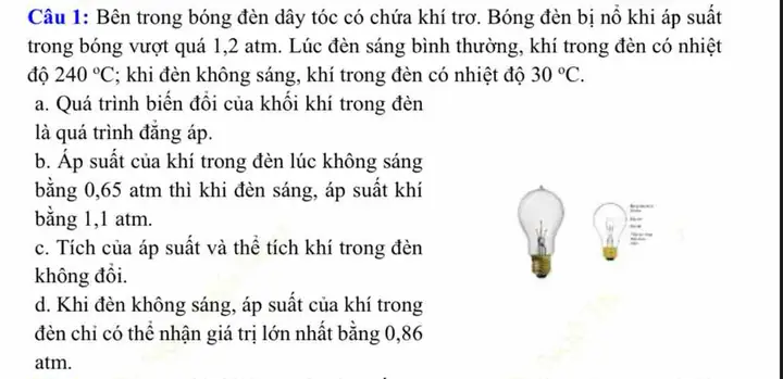 Áp Suất Khí Trơ Trong Bóng Đèn