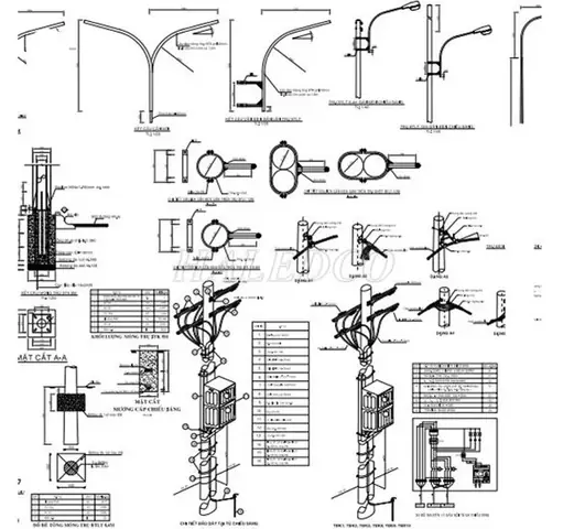 Bản Vẽ Cad Đèn Chiếu Sáng