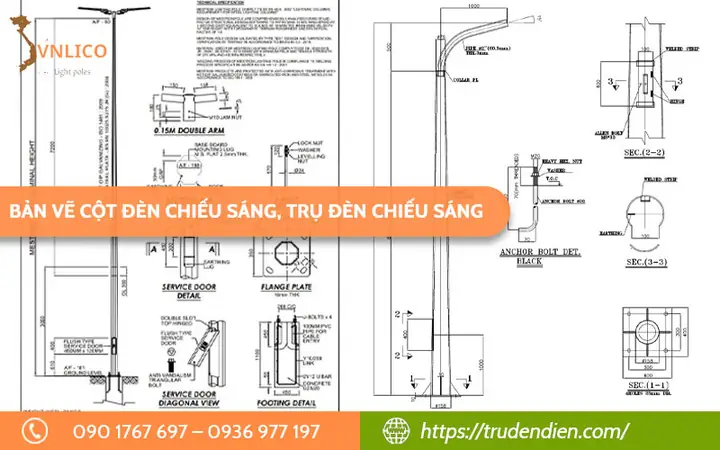 Bản Vẽ Cột Đèn Chiếu Sáng