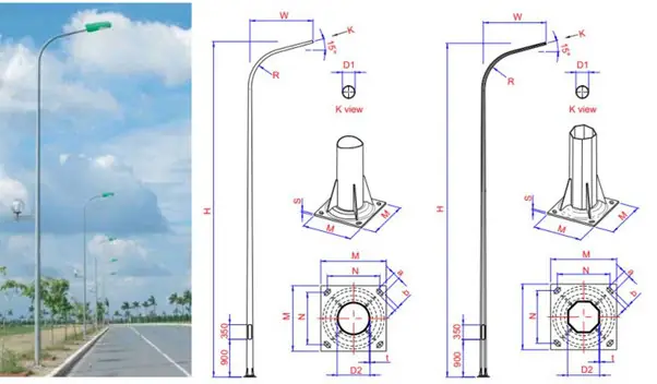 Bản Vẽ Cột Đèn Chiếu Sáng Hapulico