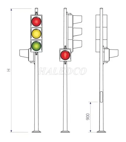 Bản Vẽ Cột Đèn Giao Thông