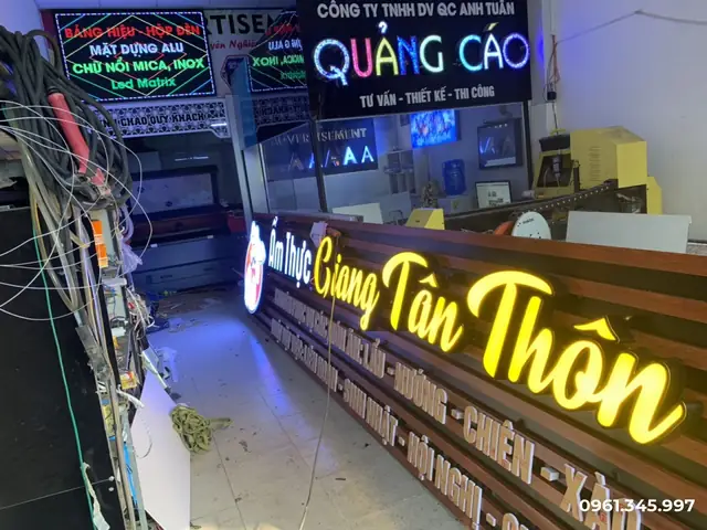 Bảng Hiệu Alu Chữ Nổi Đèn Led