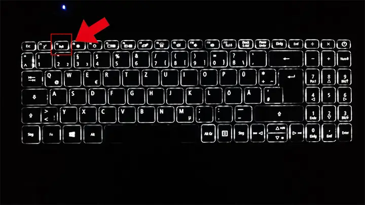 Bật Đèn Bàn Phím Acer