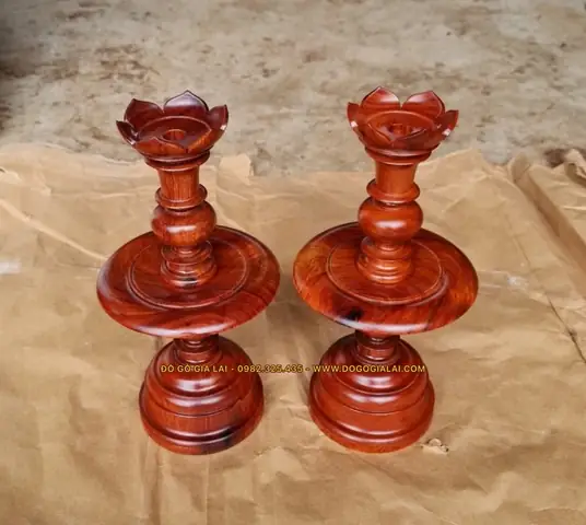 Bộ Chân Đèn Bằng Gỗ