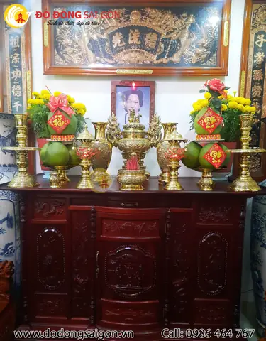 Bộ Lư Đèn Bàn Thờ