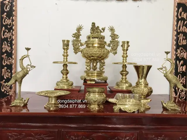 Bộ Lư Đèn Bàn Thờ
