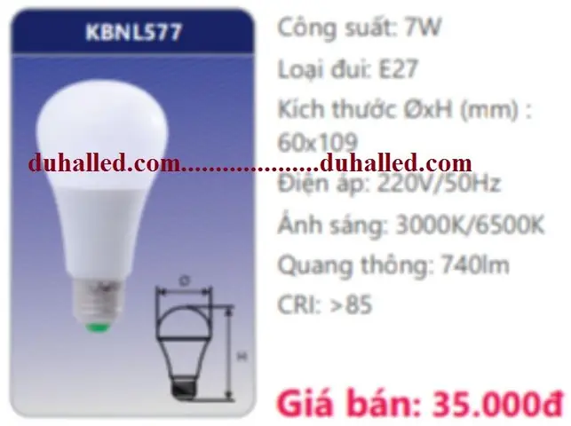 Bóng Đèn Led Duhal 7w