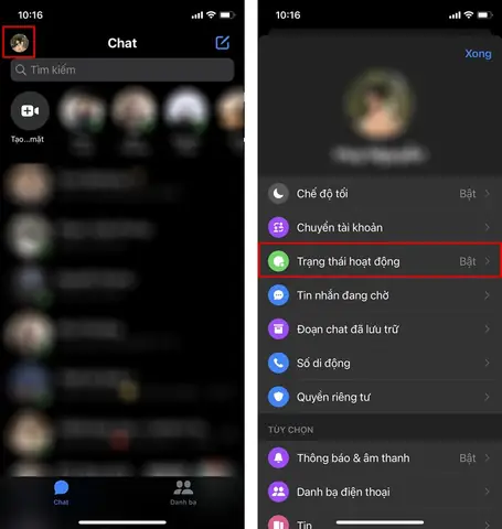 Cách Ẩn Đèn Sáng Trên Facebook